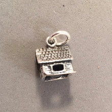 Load image into Gallery viewer, CABIN .925 Sterling Silver Small 3-D Charm Pendant Home Sweet Home Cottage Country Realtor hm25