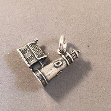 Load image into Gallery viewer, HECETA HEAD LIGHTHOUSE .925 Sterling Silver Charm Pendant Oregon Coast Beach Pacific Ocean Florence nw26