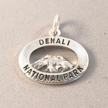 Load image into Gallery viewer, DENALI National Park .925 Sterling Silver Charm Pendant Mountain Alaska Souvenir np24