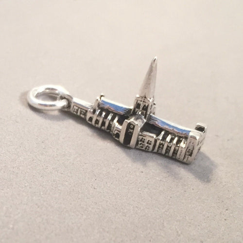 CHICHESTER CATHEDRAL .925 Sterling Silver 3-D Charm Pendant United Kingdom Church West Sussex England Souvenir New tb36