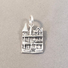 Load image into Gallery viewer, VICTORIAN HOUSE .925 Sterling Silver Charm Pendant Multi level 2 3 Story Home Sweet Home Realtor Real Estate For Sale New hm01