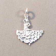 Load image into Gallery viewer, FLAMENCO DANCER .925 Sterling Silver Charm Pendant Andalusia Spain Spanish Barcelona Madrid Tourist Travel Souvenir New tp09