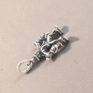 HANS HUMMEL .925 Sterling Silver 3-D Charm Pendant Hamburg Europe Germany Water Carrier Statue tg06