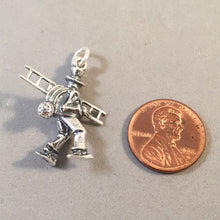 Load image into Gallery viewer, GERMAN CHIMNEY SWEEP .925 Sterling Silver 3-D Charm Pendant Europe Germany good Luck Symbol Souvenir tg04