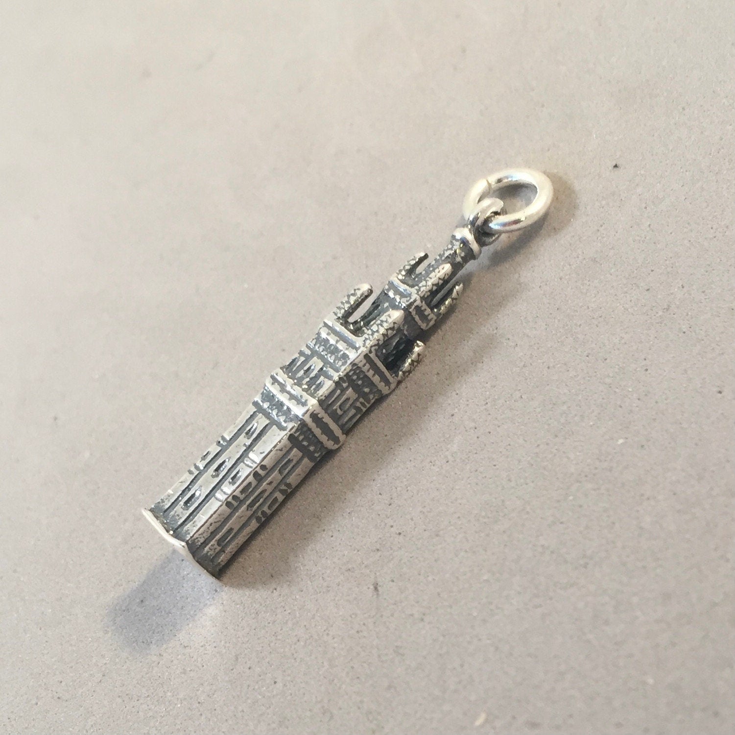 BELL TOWER .925 Sterling Silver Charm Pendant Seville Spain Europe