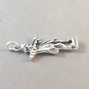 MOZART PLAYING VIOLIN .925 Sterling Silver 3-D Charm Pendant Austria Wolfgang Amadeus Vienna St Gilgen Statue Souvenir Europe ts22