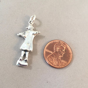 MOZART PLAYING VIOLIN .925 Sterling Silver 3-D Charm Pendant Austria Wolfgang Amadeus Vienna St Gilgen Statue Souvenir Europe ts22