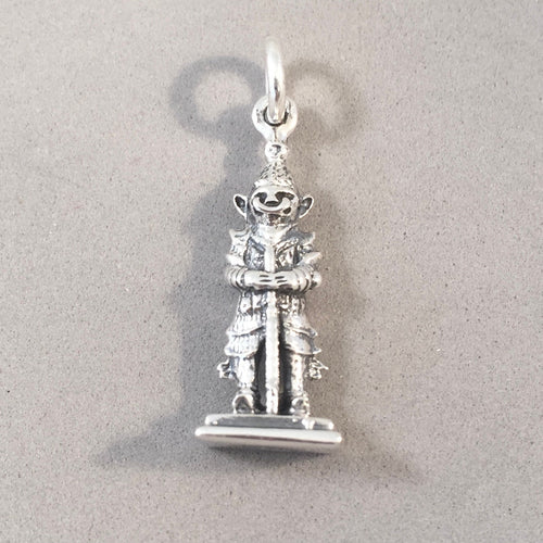 GIANT GUARDIAN .925 Sterling Silver 3-D Charm Pendant Yak Wat Pra Keaw Temple Bangkok Thailand Emerald Buddha Grand Palace Buddhism TA24