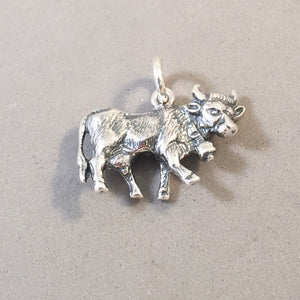 Cow Charm Sterling Silver