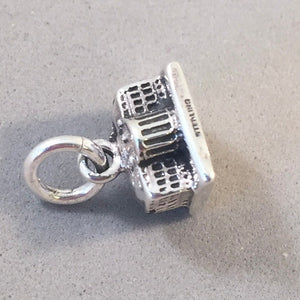 WHITE HOUSE Small .925 Sterling Silver 3-D Charm Pendant Landmark Washington DC Government President Residence Travel TY12