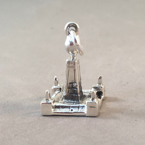 MITAD DEL MUNDO .925 Sterling Silver Charm Pendant Quito Ecuador Monument Travel Souvenir tm14
