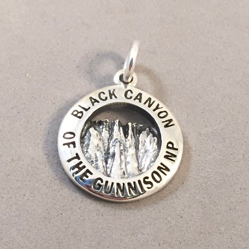 BLACK CANYON of the GUNNISON National Park .925 Sterling Silver Charm Pendant Colorado Travel Souvenir np15