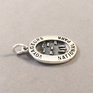 VOYAGEURS National Park .925 Sterling Silver Charm Pendant Minesota Travel Souvenir Np18