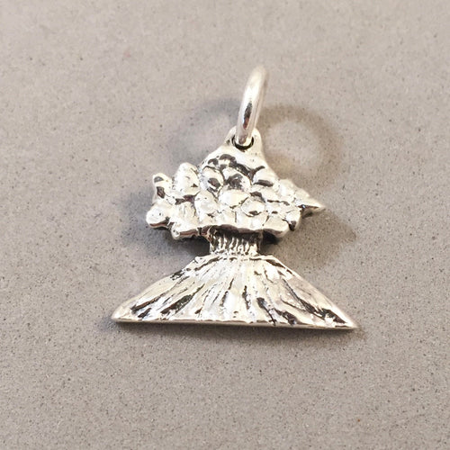 MOUNT ST. HELENS .925 Sterling Silver Charm Pendant Washington National Monument Park Volcano Travel Souvenir pm25