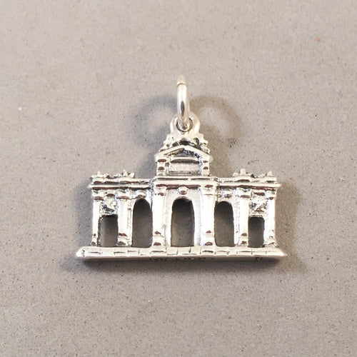 PUERTA DE ALCALA .925 Sterling Silver Charm Pendant Madrid Gate Tourist Travel Places Souvenir tp16