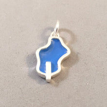 Load image into Gallery viewer, SWIMMING POOL With Diving Board .925 Sterling Silver 3-D Charm Pendant Enamel Vacation Resort HM10