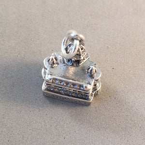 ST. PETER'S BASILICA .925 Sterling Silver 3-D Charm Pendant Rome Italy Vatican City Square Church ti52