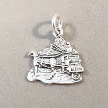 Load image into Gallery viewer, IRISH JAUNTING CAR .925 Sterling Silver Charm Pendant Ireland Killarney National Park Cart tb52