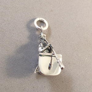 GLASS BLOWER .925 Sterling Silver 3-D Charm Pendant Venice Venetian Murano Seattle Chihuly hb14