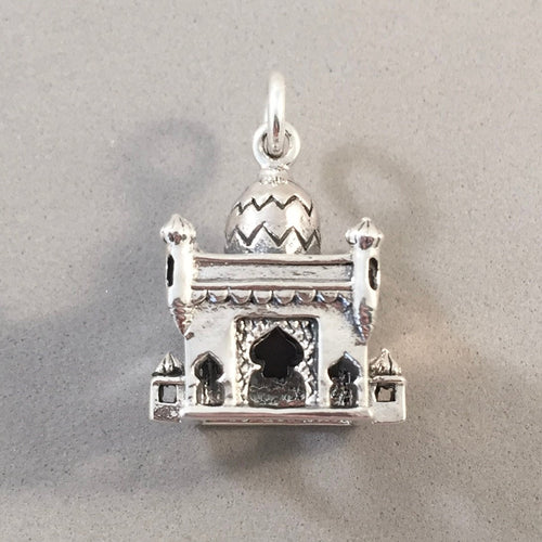 MOSQUE 3-D Detailed .925 Sterling Silver Charm Pendant Muslim Islam Istanbul Turkey Mecca Grand Morocco Faith Religion FA30
