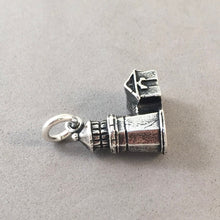 Load image into Gallery viewer, CAPE MEARES LIGHTHOUSE .925 Sterling Silver Charm Pendant Oregon Coast State Park Beach Tillamook Bay nw33