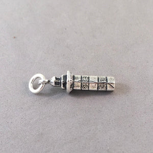 HARBOUR TOWN LIGHTHOUSE .925 Sterling Silver Charm Pendant Hilton Head Island Marina South Carolina TU29