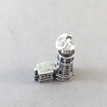 Load image into Gallery viewer, SPLIT ROCK LIGHTHOUSE .925 Sterling Silver Charm Pendant North Shore Lake Superior State Park Minnesota Two Harbors TU11