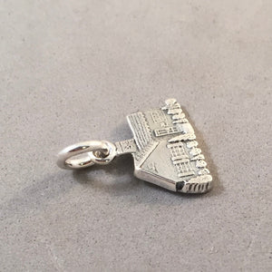 BUNGALOW HOUSE .925 Sterling Silver Charm Pendant Home Sweet Home Cottage Country Realtor Real Estate Craftsman hm15