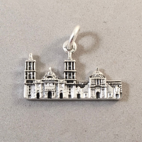 METROPOLITAN CATHEDRAL .925 Sterling Silver Charm Pendant Mexico City Zocalo Souvenir Travel tm01