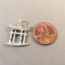 Load image into Gallery viewer, FREEPORT TORII GATE .925 Sterling Silver Charm Pendant Caribbean Grand Bahama International Bazaar Souvenir tr02