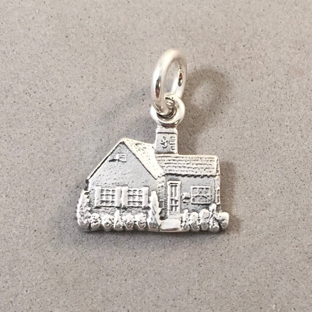 .925 Chalet top Sterling Silver Jewelry Charm