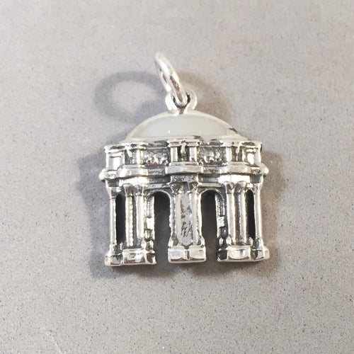 PALACE OF FINE ARTS .925 Sterling Silver Charm Pendant San Francisco California Travel Souvenir tw26