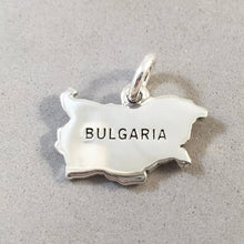 Load image into Gallery viewer, BULGARIA MAP .925 Sterling Silver Charm Pendant Country Europe Sofia Gabrovo Razgrad Souvenir ct18-BU