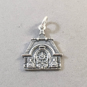 MUSEE D'ORSAY .925 Sterling Silver Charm Pendant Museum Paris France Europe Landmark Monument Clock Travel Souvenir tf38