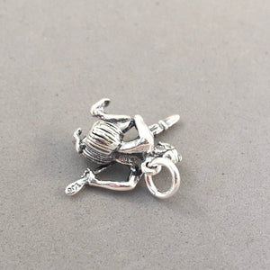 AFRICAN WARRIOR .925 Sterling Silver Charm Pendant Maasai National Preserve Kenya Souvenir tz17