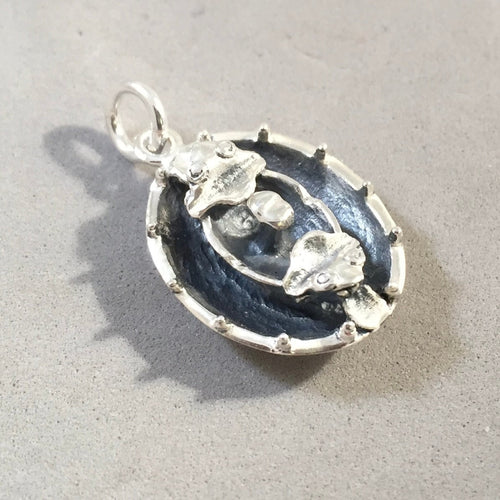 FONTANA DELLA BARCACCIA .925 Sterling Silver Charm Pendant Rome Italy piazza di Spagna Spanish Steps ti62