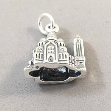 Load image into Gallery viewer, SACRE COEUR de MONTMARTRE 3-D .925 Sterling Silver Charm Pendant Basilica Church France Europe Travel tf45