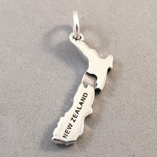 Load image into Gallery viewer, NEW ZEALAND MAP .925 Sterling Silver Charm Pendant Country Auckland Queenstown Christchurch Souvenir ct18-nz