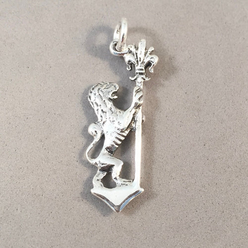 TORRE Di ARNOLFO Lion .925 Sterling Silver 3-D Charm Pendant Florence Italy Palazzo Vecchio Piazza della Signovia TI44