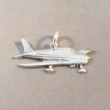 Load image into Gallery viewer, PRIVATE PLANE .925 Sterling Silver 3-D Charm Pendant Personal Charter Jet Airlane VH03