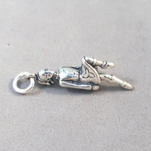 IRISH STEP DANCER .925 Sterling Silver 3-D Charm Pendant Celtic Ireland TB68