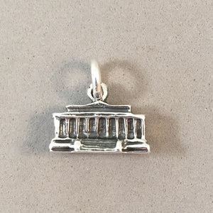 LINCOLN MEMORIAL Building .925 Sterling Silver Charm Pendant Landmark Washington dc Travel National Mall PM64