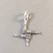 Load image into Gallery viewer, ST. BRIGID&#39;S CROSS .925 Sterling Silver Charm Pendant Ireland TB53