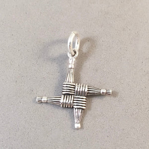 ST. BRIGID'S CROSS .925 Sterling Silver Charm Pendant Ireland TB53