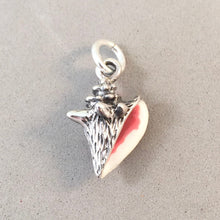 Load image into Gallery viewer, CONCH SHELL Enamel .925 Sterling Silver 3-D Charm Pendant The Bahamas Key West Florida Sea Beach Ocean NT60