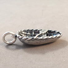 Load image into Gallery viewer, CORACLE BOAT .925 Sterling Silver 3-D Charm Pendant Welsh UK Great Britain Wales India Vietnam Ireland Souvenir Tb57