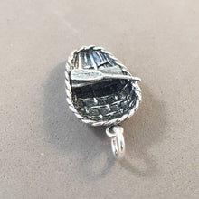 Load image into Gallery viewer, CORACLE BOAT .925 Sterling Silver 3-D Charm Pendant Welsh UK Great Britain Wales India Vietnam Ireland Souvenir Tb57