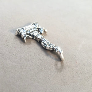 NIEDERWALD MONUMENT .925 Sterling Silver 3-D Charm Pendant Europe Rudesheim Rhine Germany TG33