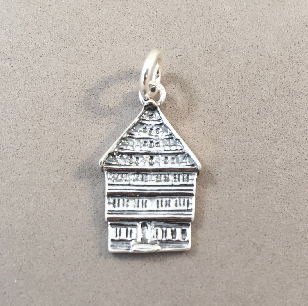 DINKELSBUHL .925 Sterling Silver Charm Pendant Europe Bavaria Romantic Road Deutsch Haus Germany TG39