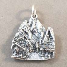 Load image into Gallery viewer, BAVARIAN VILLAGE .925 Sterling Silver Charm Pendant Europe Garmisch Germany Ski Resort Mountain Town TG43